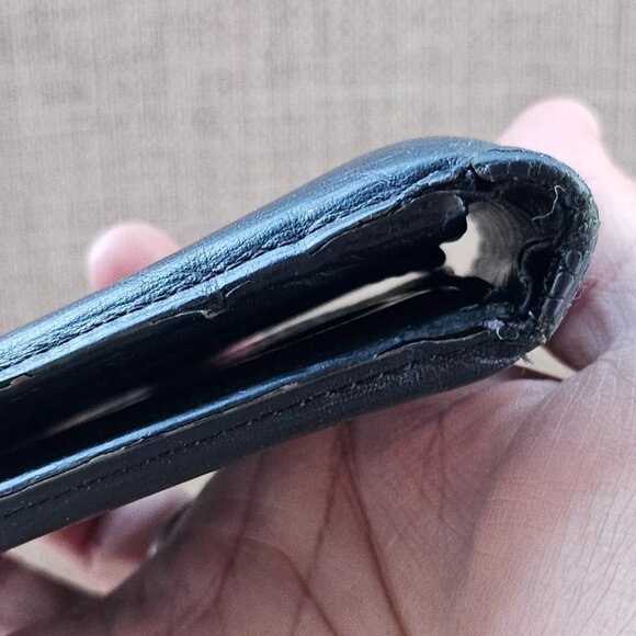 Burberry London Men Wallet Leather Bifold Card holder Billfold Purse Black Label - Picture 11 of 13